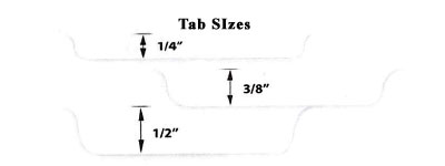 tab size
